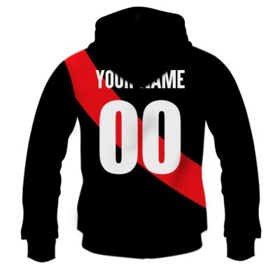 AFL Essendon Bombers Custom Name Number 1989 Vintage Retro Guernsey Pullover Hoodie