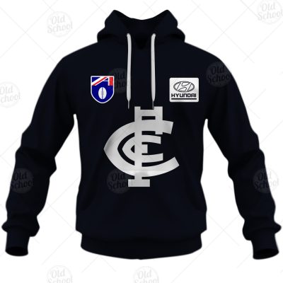 AFL Carlton Blues Custom Name Number Vintage Heritage 1995 Guernsey Pullover Hoodie