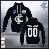 AFL Carlton Blues Custom Name Number Vintage Heritage 1995 Guernsey Pullover Hoodie