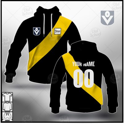 AFL Richmond Tigers Custom Name Number Vintage 1980 Guernsey Pullover Hoodie