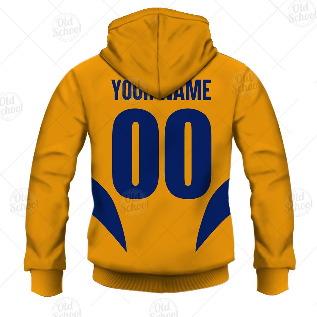 AFL West Coast Eagles Custom Name Number 1987 Vintage Heritage Guernsey Pullover Hoodie