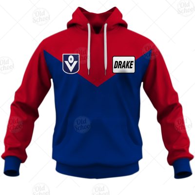 AFL Melbourne Demons Custom Name Number Vintage Heritage 1986 Guernsey Pullover Hoodie
