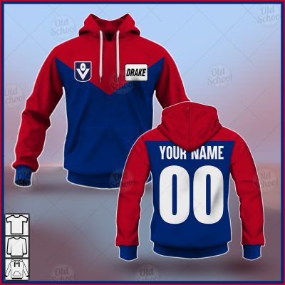 AFL Melbourne Demons Custom Name Number Vintage Heritage 1986 Guernsey Pullover Hoodie