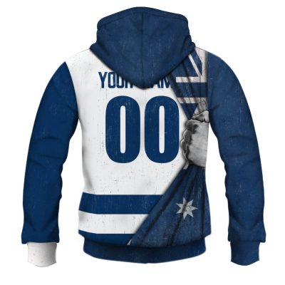 AFL Geelong Cats Custom Name Number Australia Flag 2020 Guernsey Pullover Hoodie