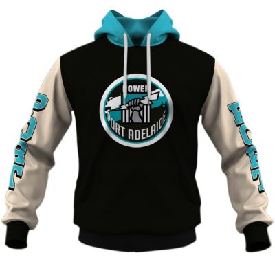 AFL Port Adelaide Custom Name Number Vintage Retro Guernsey Pullover Hoodie