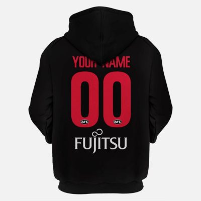 AFL Essendon Bombers Custom Name Number 2020 Home Guernsey Pullover Hoodie