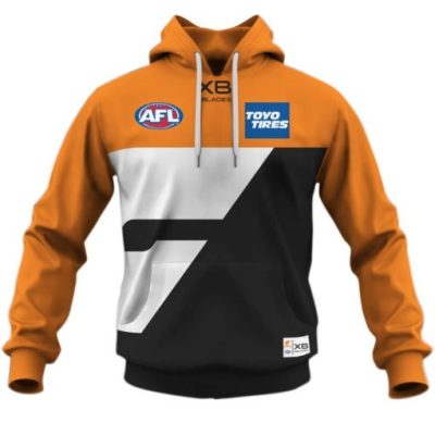 AFL Greater Western Sydney Giants Custom Name Number 2020 Home Guernsey Pullover Hoodie