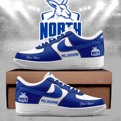 North Melbourne AFL Custom Name Air Force Shoes for fans