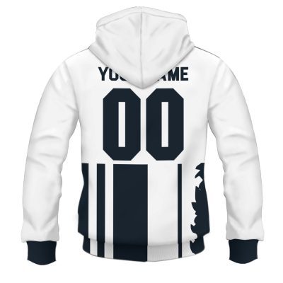 AFL Collingwood Magpies Custom Name Number Vintage Centenary Guernsey Pullover Hoodie