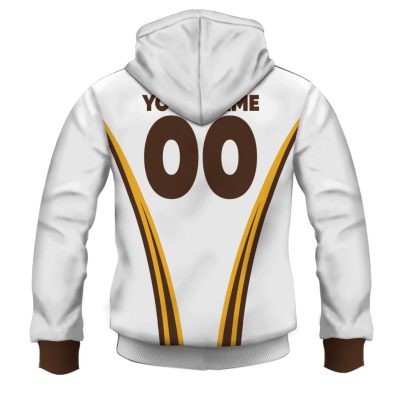 AFL Hawthorn Hawks Custom Name Number Vintage Centenary Guernsey Pullover Hoodie