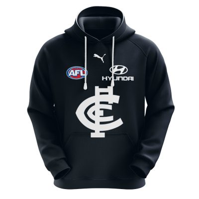 AFL Carlton Blues Custom Name Number 2021 Home Guernsey Pullover Hoodie