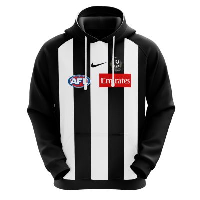 AFL Collingwood Magpies Custom Name Number 2021 Home Guernsey Pullover Hoodie