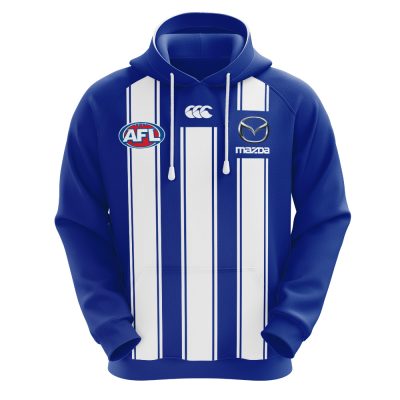AFL North Melbourne Kangaroos Custom Name Number 2021 Home Guernsey Pullover Hoodie
