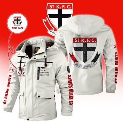 St Kilda Saints AFL Custom Name Windbreaker Jacket v1