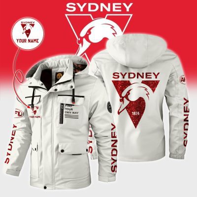 Sydney Swans AFL Custom Name Windbreaker Jacket v1