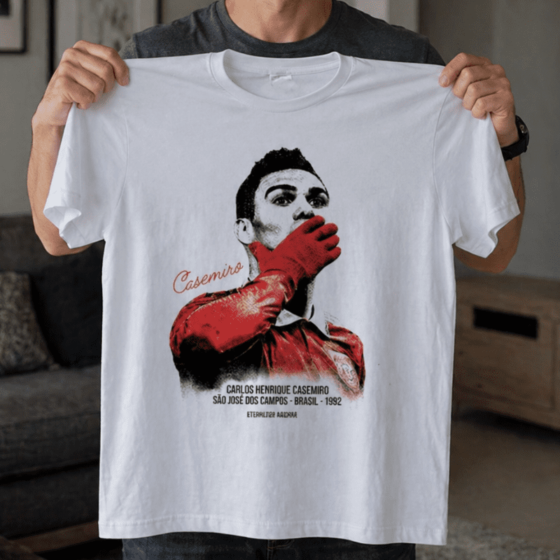 Casemiro Graphic T-Shirt – Men’s Vintage Football Print Cotton Tee Casemiro Graphic T-Shirt – Men’s Vintage Football Print Cotton Tee