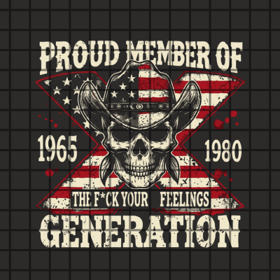 Gen X Skull PNG | 4th of July | Digital Download