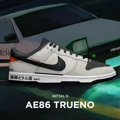 AE86 Trueno Initial D Special Air Jordan 1 Low - CarRacing shoes