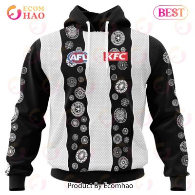 AFL Collingwood Magpies Custom Name Number 2023 Indigenous Guernsey Pullover Hoodie