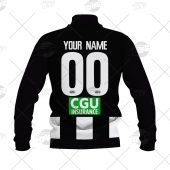 Afl Collingwood Magpies Custom Name Number 2021 Home Guernsey Baseball Jacket Back.jpg - demo10