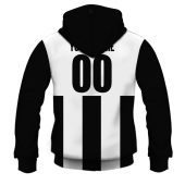 Afl Collingwood Magpies Custom Name Number 90s Vintage Retro Guernsey Pullover Hoodie Back.jpg - demo10