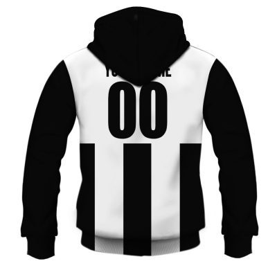 AFL Collingwood Magpies Custom Name Number 90s Vintage Retro Guernsey Pullover Hoodie