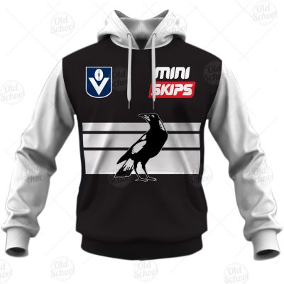 AFL Collingwood Magpies Custom Name Number VFL 1970s Vintage Guernsey Pullover Hoodie