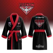 AFL Essendon Bombers Custom Name New Edition Fleece Bathrobe