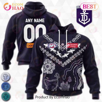 AFL Fremantle Dockers Custom Name Number 2023 Indigenous Guernsey Pullover Hoodie