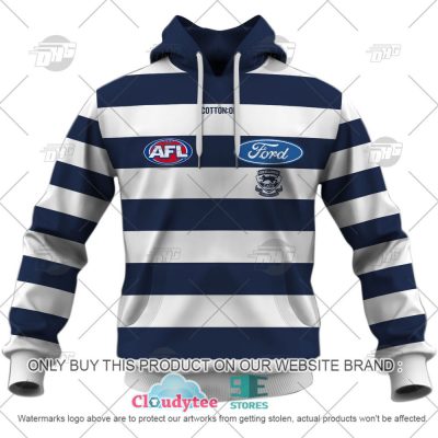 AFL Geelong Cats Custom Name Number 2022 Home Guernsey Pullover Hoodie