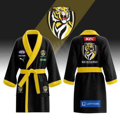 AFL Richmond Tigers Custom Name New Edition Fleece Bathrobe
