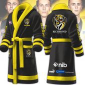 AFL Richmond Tigers Custom Name New Version Fleece Bathrobe
