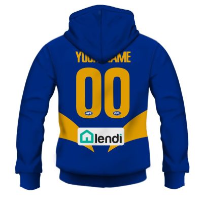 AFL West Coast Eagles Custom Name Number The Simpsons Guernsey Pullover Hoodie