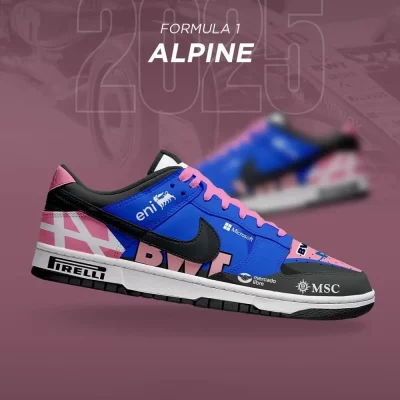 Alpine 2025 Season of F1 Air Jordan 1 Low - CarRacing shoes