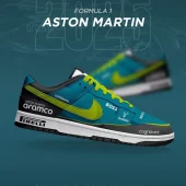 Aston Martin 2025 Season of F1 Air Jordan 1 Low - CarRacing shoes