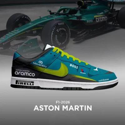 Aston Martin F1 New Season Air Jordan 1 Low - CarRacing shoes