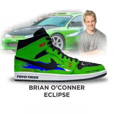 Brian O'Conner Eclipse Exclusive Fast and Furious Hightop Shoes - CarRacing shoes