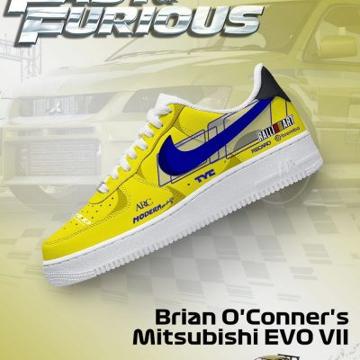 Brian O'Conner's EVO VII Fast and Furious AF1 Shoes - CarRacing shoes