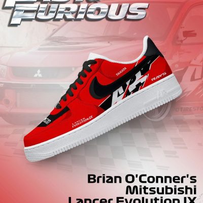 Brian O'Conner's Lancer Evolution IX Fast and Furious AF1 Shoes - CarRacing shoes