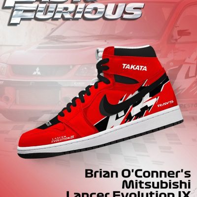 Brian O'Conner's Lancer Evolution IX V.1 Fast and Furious High Top Shoes - CarRacing shoes