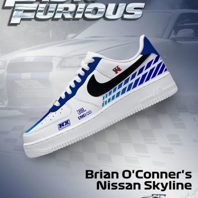 Brian O'Conner's Skyline Fast and Furious AF1 Shoes - CarRacing shoes