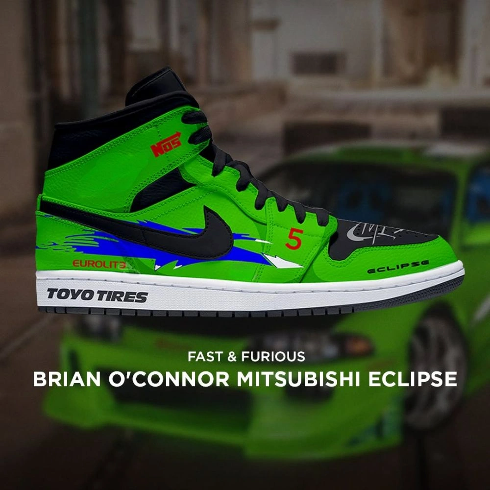 Brian Oconnor Mitsubishi Eclipse Fast and Furious New Edition High Top Shoes - CarRacing shoes Brian Oconnor Mitsubishi Eclipse Fast and Furious New Edition High Top Shoes - CarRacing shoes