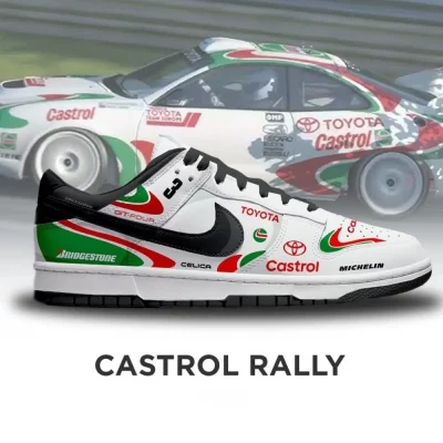 Castrol Rally Car Racing Special Air Jordan 1 Low - CarRacing shoes