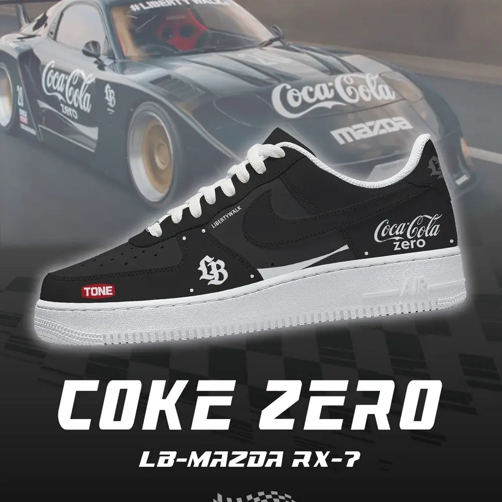 Coke Zero LB RX-7 Low Top Shoes - CarRacing shoes Coke Zero LB RX-7 Low Top Shoes - CarRacing shoes