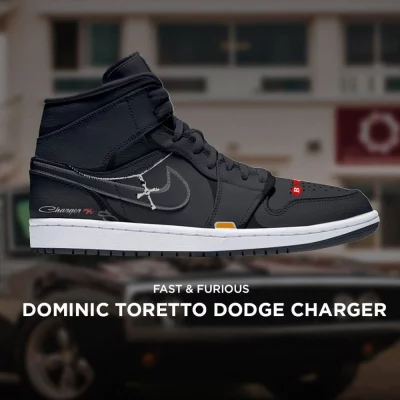 Dominic Toretto Dodge Charger Fast and Furious New Edition High Top Shoes - CarRacing shoes
