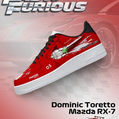 Dominic Toretto RX-7 Fast and Furious Low Top Shoes - CarRacing shoes