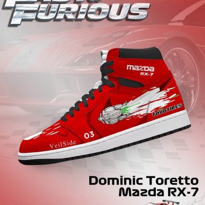 Dominic Toretto RX-7 V.3 Fast and Furious High Top Shoes - CarRacing shoes