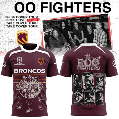 Brisbane Broncos NRL x Foo Fighters 2026 Tour Jersey
