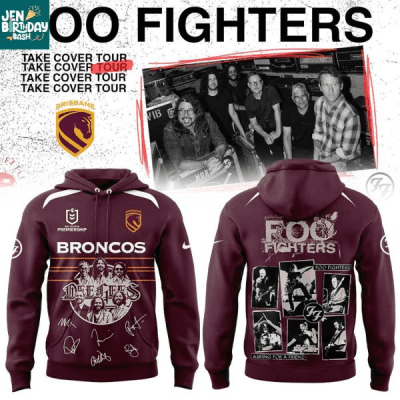 Brisbane Broncos NRL x Foo Fighters 2026 Tour Jersey