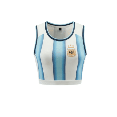 Argentina Women  Crop Top Soccer Tank Jersey